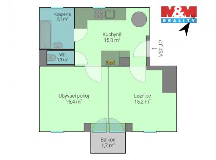pudorys_bilovice_lesni.jpg | Prodej bytu, 2+1, 53 m²