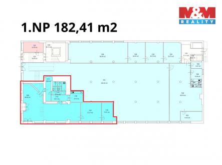 1.NP 182,41 m2.jpg | Pronájem - obchodní prostor, 182 m²