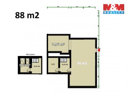půdorys.jpg | Pronájem - obchodní prostor, 88 m²