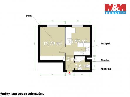 Půdorys.jpg | Pronájem bytu, 2+kk, 36 m²