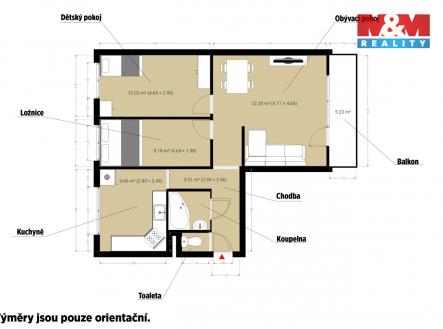 půdorys.jpg | Prodej bytu, 3+1, 63 m²
