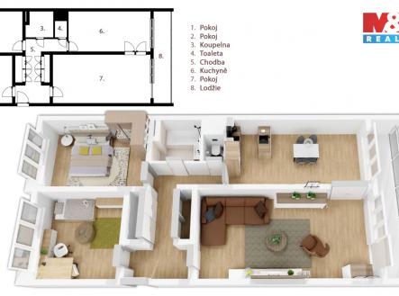 Půdorys bytu Klíčanská ulice.jpg | Prodej bytu, 3+1, 76 m²
