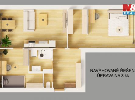 3D pudorys.jpeg | Prodej bytu, 2+1, 65 m²