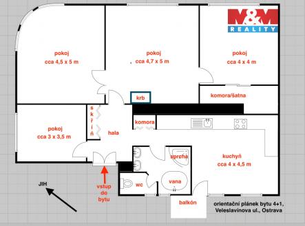 půdorys pro export.jpg | Prodej bytu, 4+1, 119 m²