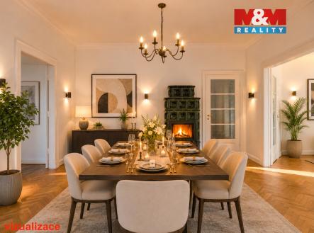 vizualizace pokoj s krbem.jpg | Prodej bytu, 4+1, 119 m²
