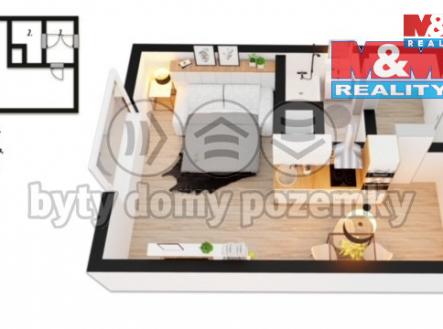 půdorys | Prodej bytu, 1+kk, 28 m²
