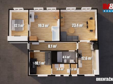 pudorys_vymery. | Prodej bytu, 4+1, 94 m²