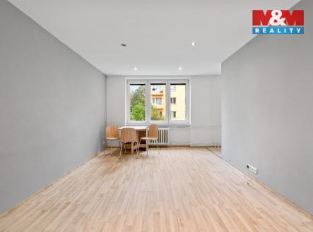 Obývací pokoj s jídelním koutem | Pronájem bytu, 2+1, 53 m²