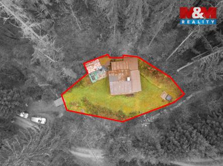 DJI_0671.jpg - vyznaceni.jpg | Prodej - chata/rekreační objekt, 45 m²