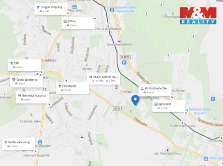 Mapa okolí  | Prodej - pozemek pro bydlení, 1 414 m²