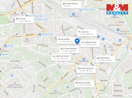 Mapa okolí (1).jpeg | Pronájem bytu, 1+kk, 25 m²