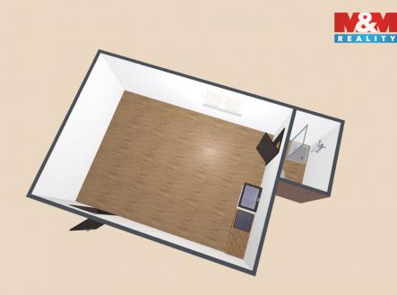 1kk pudorys.jpg | Pronájem bytu, 1+kk, 30 m²