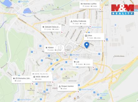 mapa okolí | Prodej bytu, 3+1, 62 m²