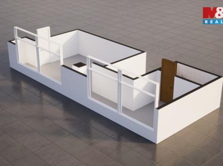 půdorys | Pronájem - kanceláře, 33 m²