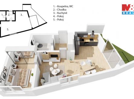 půdorys (1).jpg | Prodej bytu, 2+kk, 70 m²