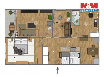 půdorys | Prodej bytu, 4+1, 79 m²