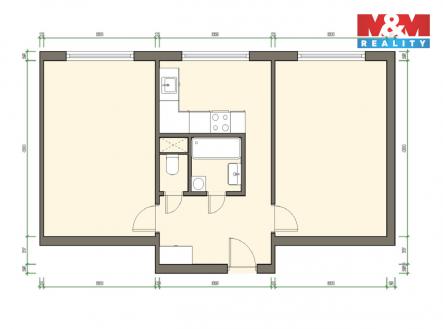 půdorys Počernická 2+1.jpg | Prodej bytu, 2+1, 51 m²