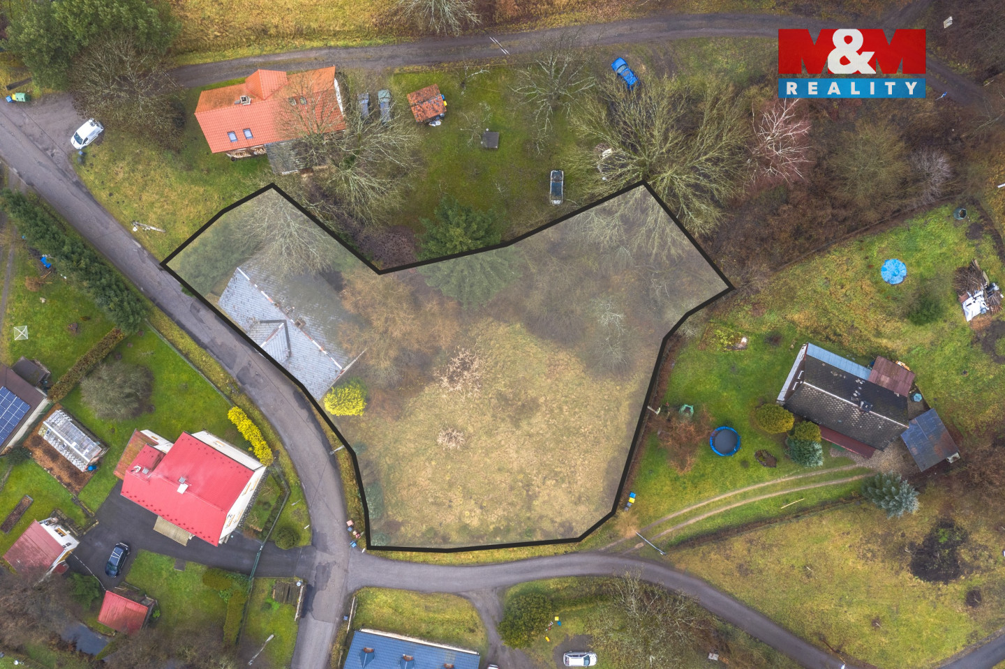 Pohled na pozemek
