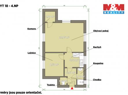 pudorys.jpg | Pronájem bytu, 2+kk, 45 m²