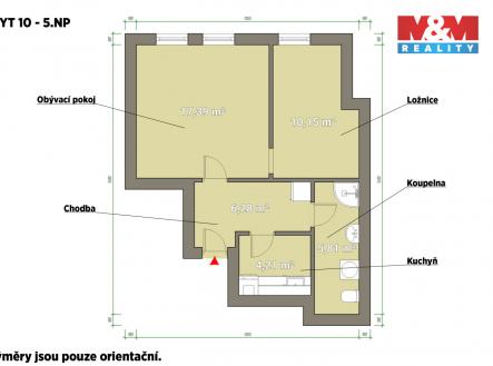 pudorys.jpg | Pronájem bytu, 2+kk, 44 m²
