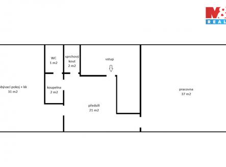 Půdorys 2+kk 94 m2.jpg | Pronájem bytu, 2+kk, 94 m²