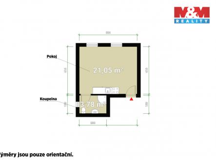 PÖdorys.jpg | Pronájem bytu, 1+kk, 25 m²