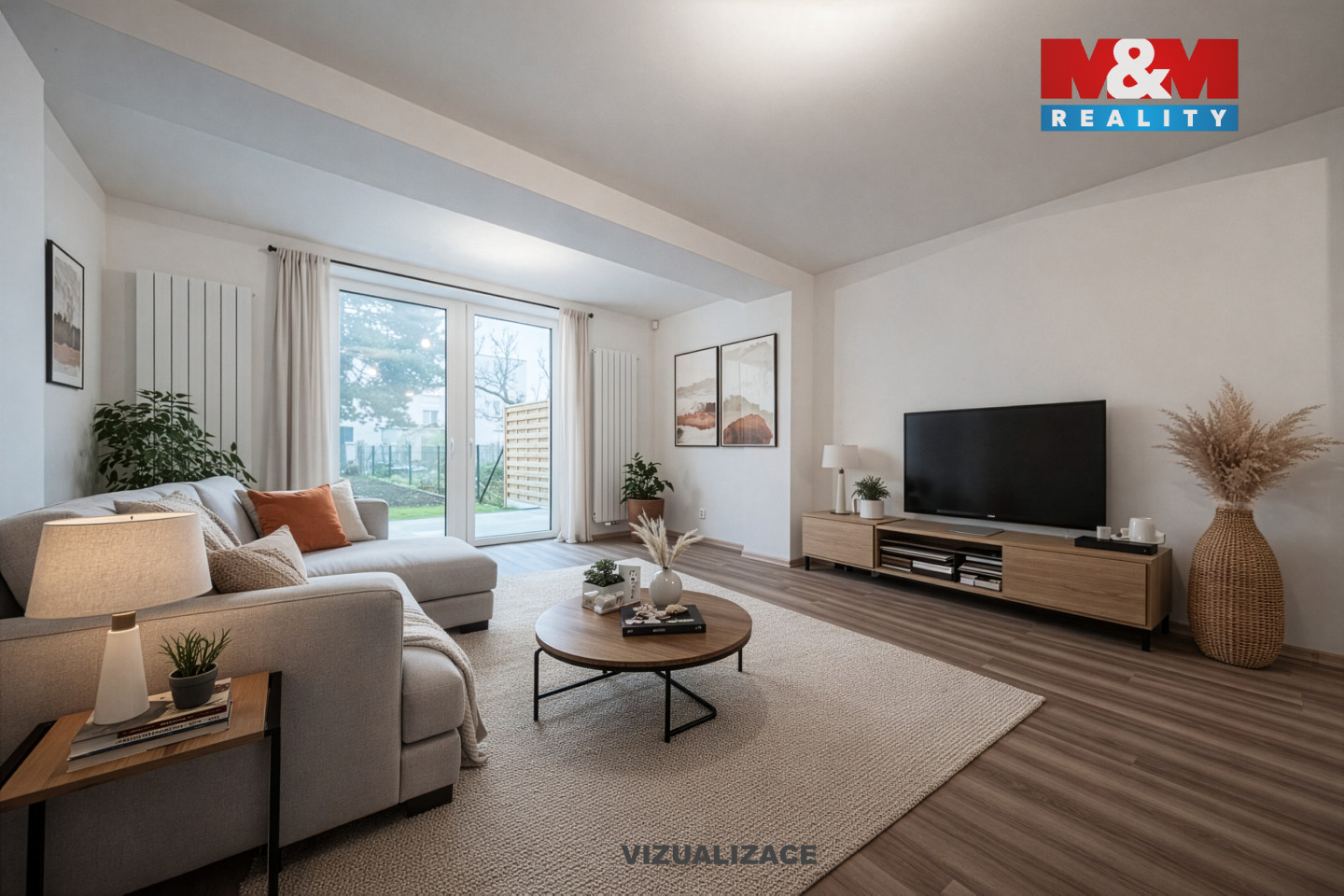 Vizualizace obývacího pokoje