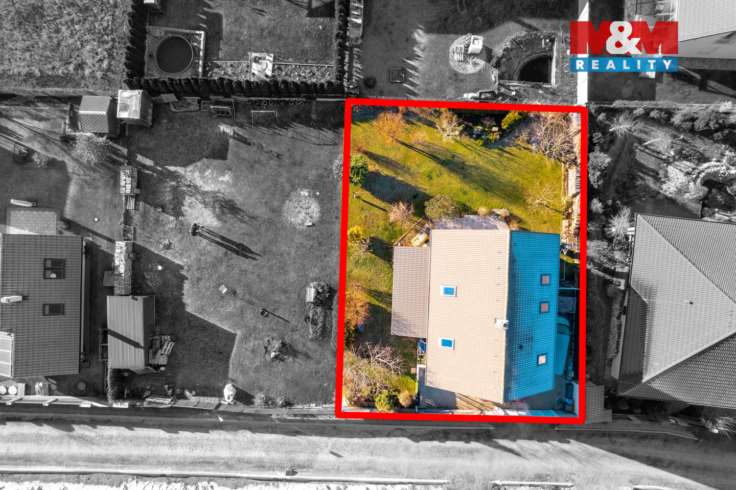 Dům - pohled z výšky