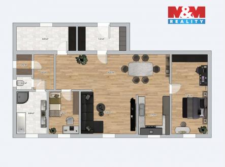 Půdorys Církvice.jpg | Prodej - dům/vila, 115 m²
