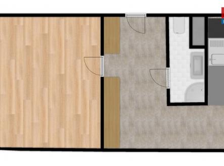 Půdorys - Fibichova.jpg | Pronájem bytu, 1+1, 36 m²