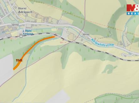 mapka | Prodej - pozemek, les, 1 466 m²