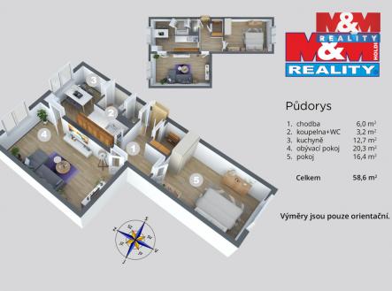 Pudorys_Novoveska 6.jpg | Prodej bytu, 2+1, 62 m²