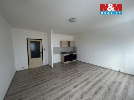 kuchyně a obývací pokoj | Pronájem bytu, 1+kk, 35 m²
