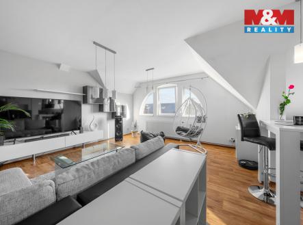 obývací pokoj s kuchyňským koutem | Prodej bytu, 2+kk, 84 m²