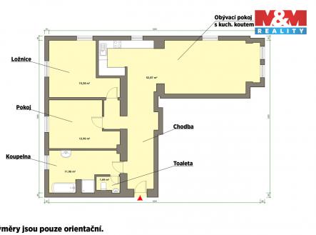 pudorys.jpg | Pronájem bytu, 3+kk, 96 m²