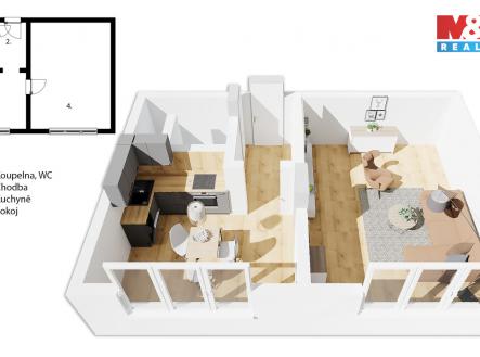 půdorys (1).png | Prodej bytu, 1+1, 37 m²