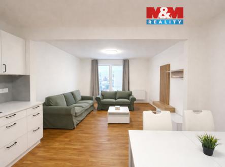 obývací pokoj a kuchyně.jpg | Pronájem bytu, 3+kk, 68 m²