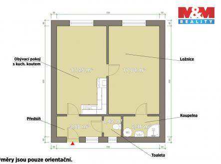 pudorys.jpg | Prodej bytu, 2+kk, 43 m²
