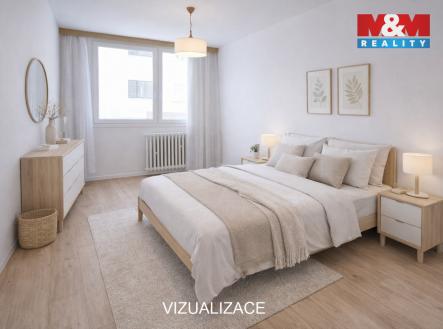 Vizualizace ložnice.jpg | Prodej bytu, 2+kk, 48 m²