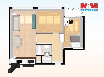 3D_pudorys.jpg | Pronájem bytu, 3+kk, 65 m²