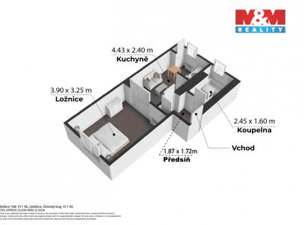 Pudorys3D.jpg | Prodej bytu, 1+1, 37 m²