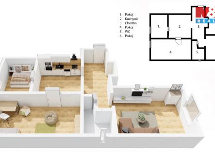 3D půdorys.jpg | Prodej bytu, 2+1, 59 m²