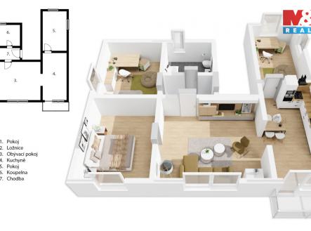 půdorys suchdol 4+kk.jpg | Prodej bytu, 4+kk, 95 m²
