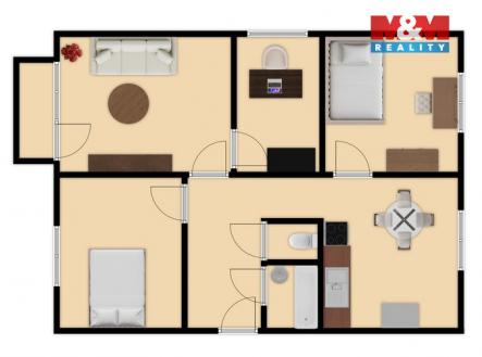 pudorys s balkonem.jpg | Prodej bytu, 4+1, 77 m²