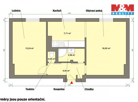 pudorys.jpg | Pronájem bytu, 2+1, 52 m²
