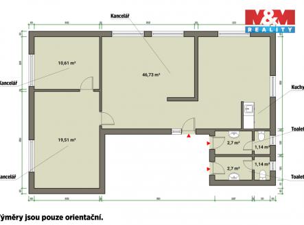 půdorys.jpg | Pronájem - kanceláře, 80 m²