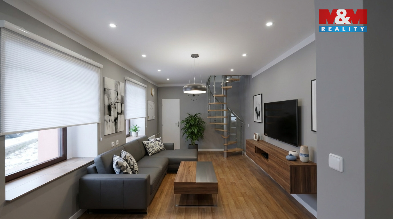 Vizualizace obývací pokoj