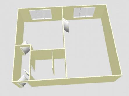 půdorys | Pronájem bytu, 1+1, 35 m²