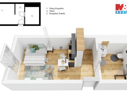 půdorys  .jpg | Prodej bytu, 1+kk, 34 m²