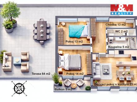 Prodej bytu 3+kk v Praze, ul. Mezilehlá | Prodej bytu, 3+kk, 70 m²